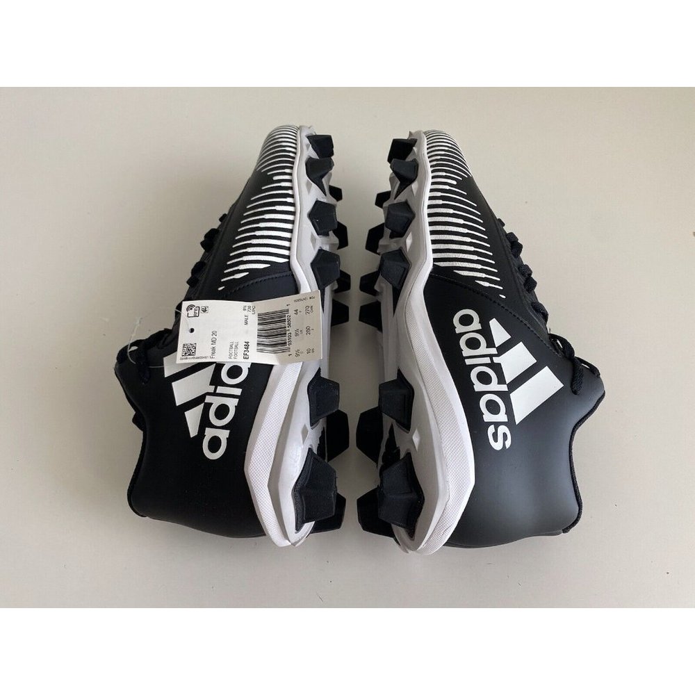 ADIDAS FREAK MD 20 Football Cleats Mens Size 10 Rubber Molded EF3484 BLACK WHITE